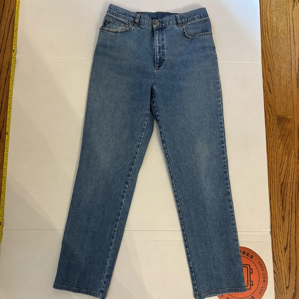 Lauren Jean co. Ralph Lauren Vtg‎ Sz 10 blue denim Jean 5 pocket straight leg